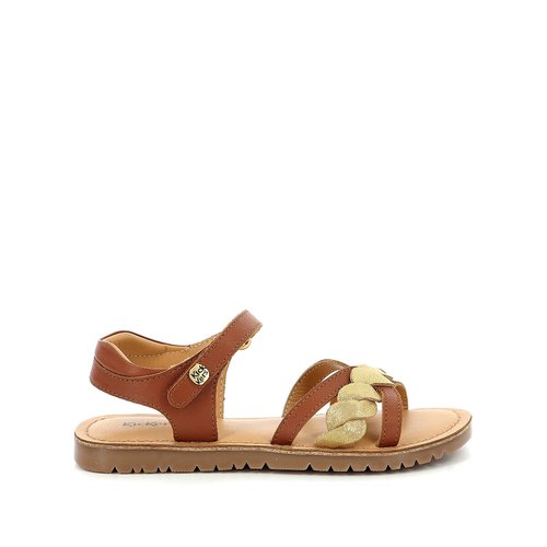 Sandale camel et doré shop