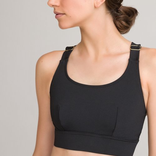 Brassiere de sport maintien modere La Redoute Collections noir La Redoute