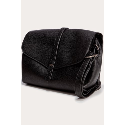 Sac Fourre-tout Noir Simili Cuir à Bandoulière - 35x30x12 Cm, Neuf Sans étiquette