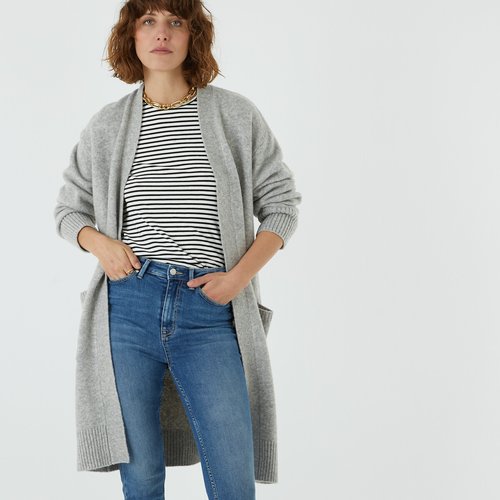Gilet cardicool long gris chine La Redoute Collections La Redoute