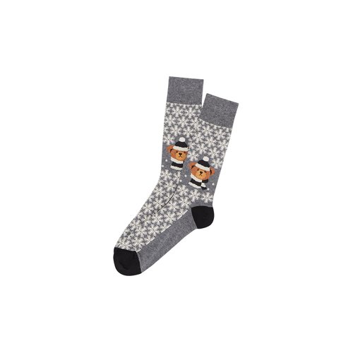 Chaussettes en coton teddy made in france gris Arthur La Redoute