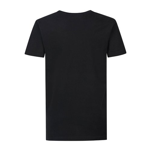 Logo print cotton t shirt with short sleeves black Petrol Industries La Redoute