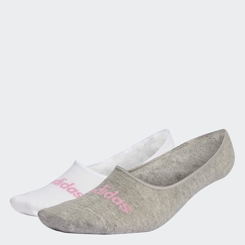 Lot de 2 paires socquettes fines ballerines linear gris blanc Adidas Performance La Redoute