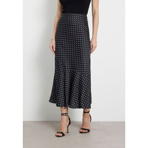 Guess jupe longue a pois points noirs Guess La Redoute