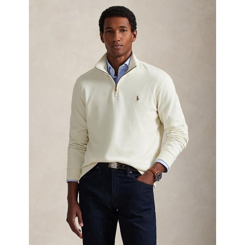 Estate ribbed half zip jumper, cream, Polo Ralph Lauren | La Redoute