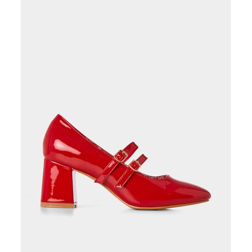 Chaussure talon mary jane double bride rouge Joe Browns La Redoute