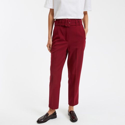 Pantalon cigarette avec ceinture outlet