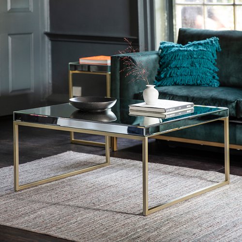 Jalor mirror coffee table champagne So home La Redoute