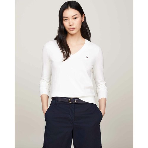 Tommy hilfiger jumper white womens on sale