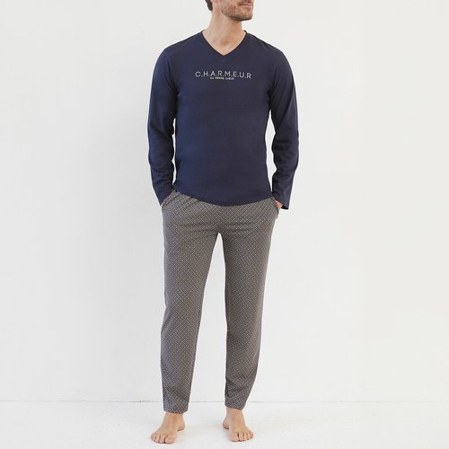 Pijama largo muy agradable azul marino Dodo La Redoute