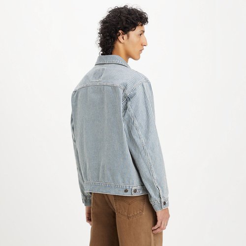 Levi's striped denim jacket hotsell