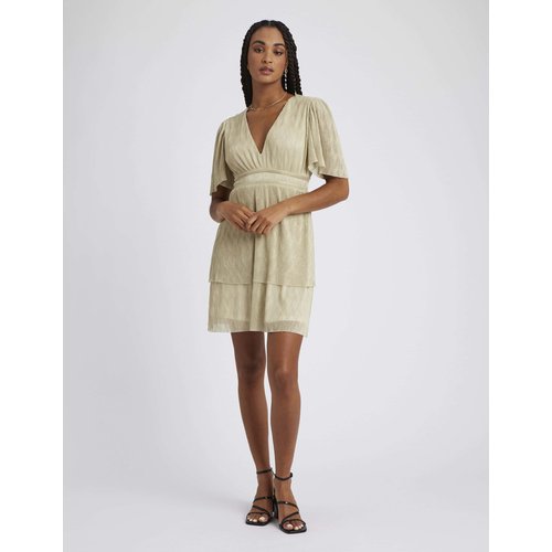 Robe courte brillante vert clair Bzb La Redoute