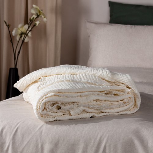 Lark cotton muslin throw Yard La Redoute