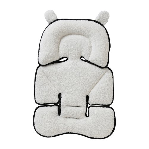 Coussin reducteur pour poussette bi matiere ecru noir Vertbaudet La Redoute
