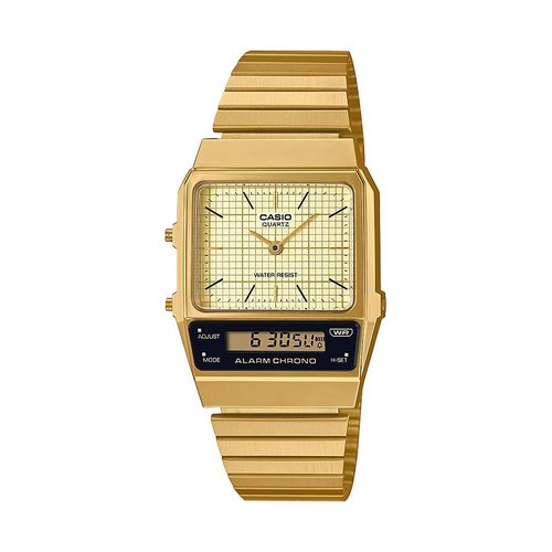 Montre analogique digital vintage dore dore dore Casio La Redoute