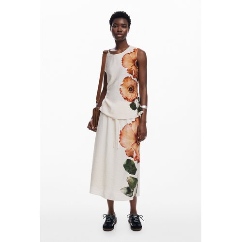 Jupe midi fleurs 2025