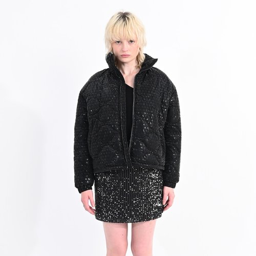 Winter short padded puffer jacket with zip fastening black Lili Sidonio La Redoute