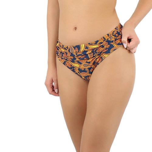 Bas de maillot culotte drapee caracas marine Janine Robin La Redoute