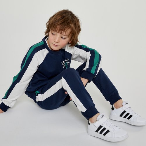 Ensemble sweat et pantalon de jogging La Redoute Collections bleu marine ecru vert La Redoute