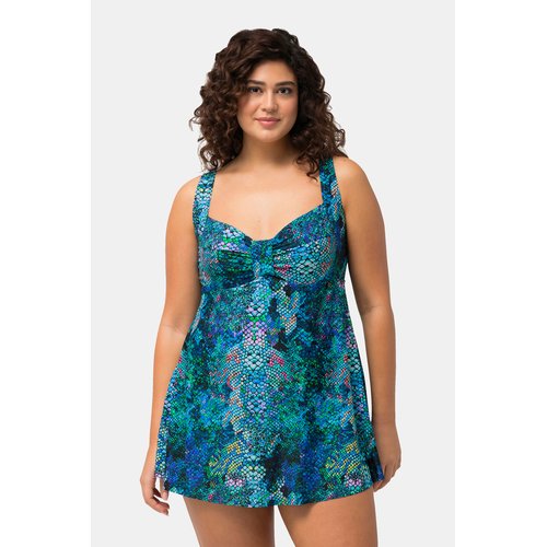 Robe de bain python a bonnets souples et bleu turquoise Ulla Popken La Redoute