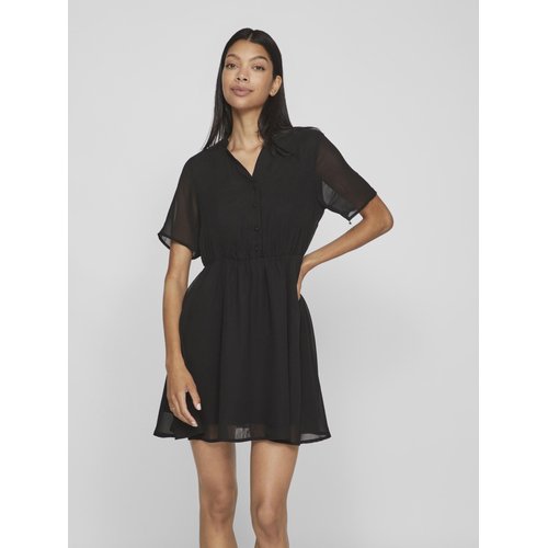 Robe courte a manches courtes noir black Vila La Redoute