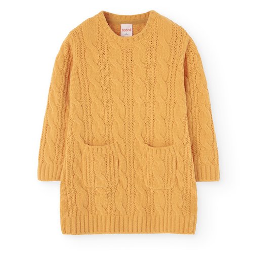 Robe en maille torsadee avec poches gris Boboli La Redoute
