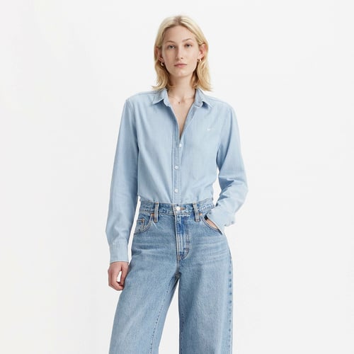 Levi's Lainey Chemisier Femme - Blouse Décontractée 100% Coton Col V