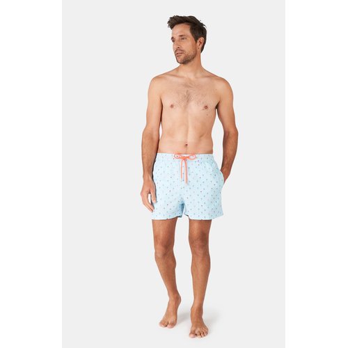 Short de bain en polyester recycle palmier bleu Arthur La Redoute