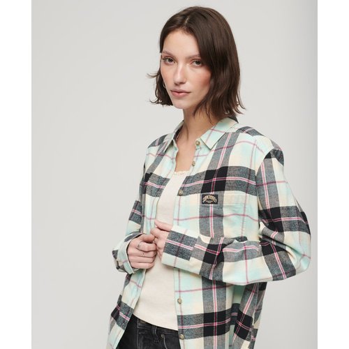 Chemise oversize a carreaux aqua a carreaux Superdry La Redoute