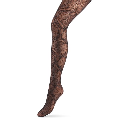 Collants motif fleurs 20 deniers noir La Redoute Collections La Redoute