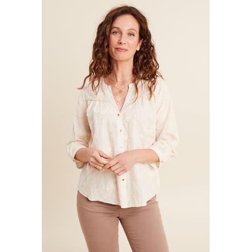 Blouse Classique Noire Patrice Bréal - Taille 40 - Polyester