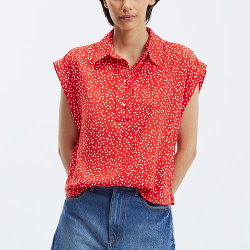 Polka dot shirt red shop