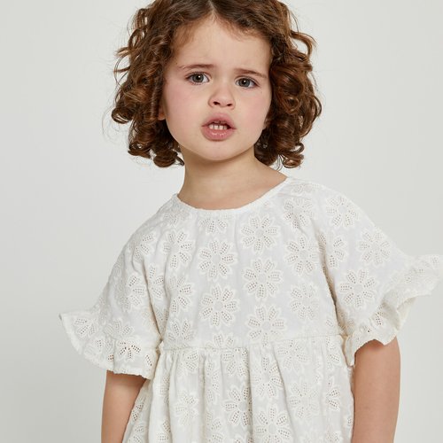 Robe de ceremonie en broderie anglaise La Redoute Collections ecru La Redoute