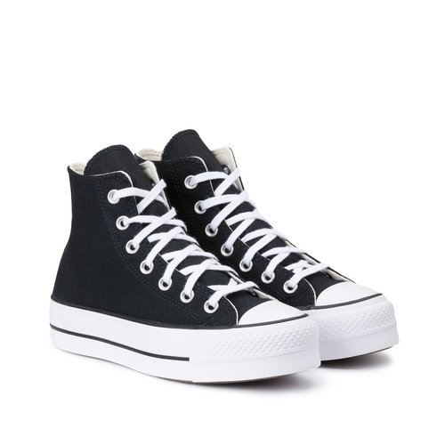 Chuck taylor all star lift canvas high top flatform trainers black Converse La Redoute