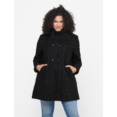 Manteau droit col montant noir Only Carmakoma La Redoute