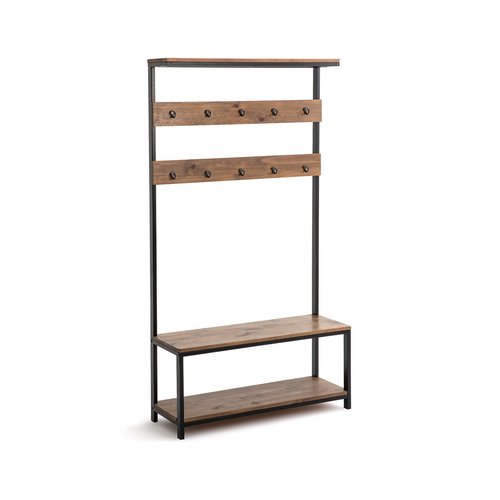 Hiba wood and metal hall coat stand wood metal La Redoute Interieurs La Redoute