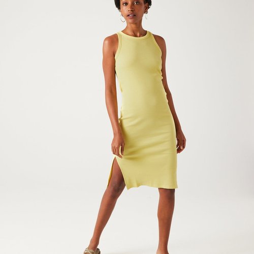 Robe debardeur unie jaune Promod La Redoute