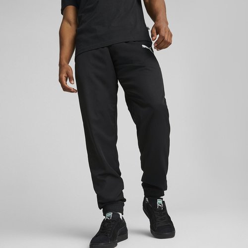 Essential sports joggers with small logo print black Puma La Redoute