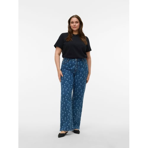 VERO MODA Jean à Coupe Large VMCTESSA Taille Haute Wide Leg Fit Jeans Light Blue Denim 44 32 Light Blue Denim (US) 44 / L32