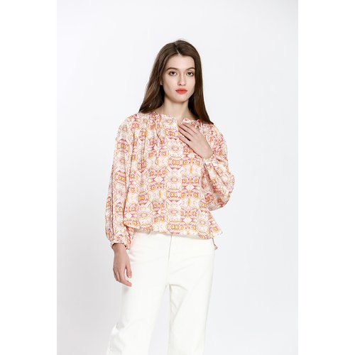 Camicetta fantasia maniche lunghe fantasia fucsia See U Soon La Redoute