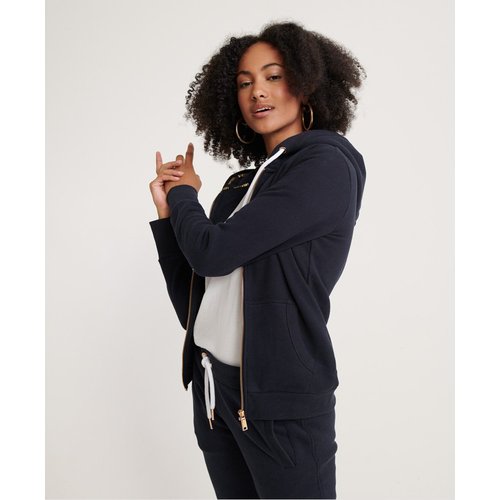 Sweat a capuche zippe elite orange label bleu marine elite Superdry La Redoute