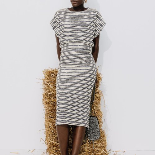 Jupe midi en maille Promod La Redoute