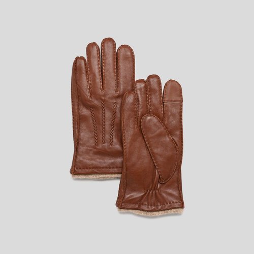 Gants en cuir marron Monoprix La Redoute