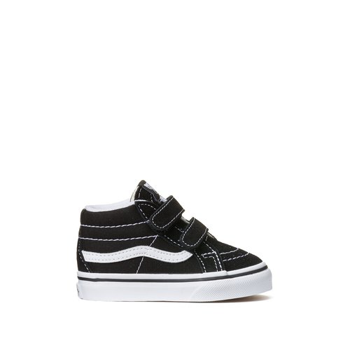 Black leather vans velcro store