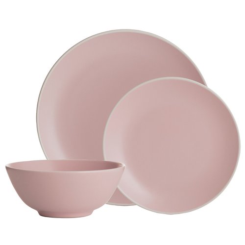12 piece stoneware dinner set pink Mason Cash La Redoute