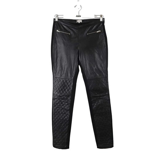 Pantalon slim en cuir tres bon etat noir Claudie Pierlot La Redoute