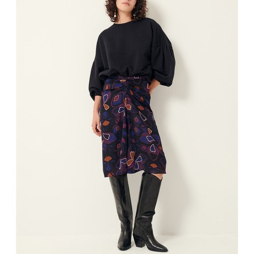 Jupe longueur genou en viscose leezza Sessun violet fonce La Redoute