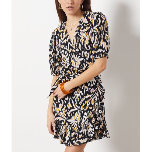 Robe courte portefeuille a motif ANGELINA