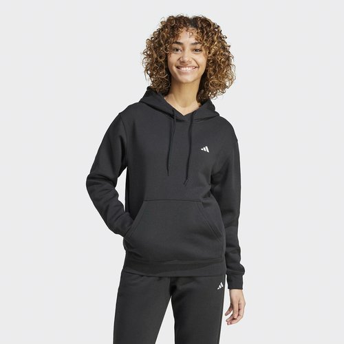 Essentials feel cozy hoodie in cotton mix black Adidas Sportswear La Redoute