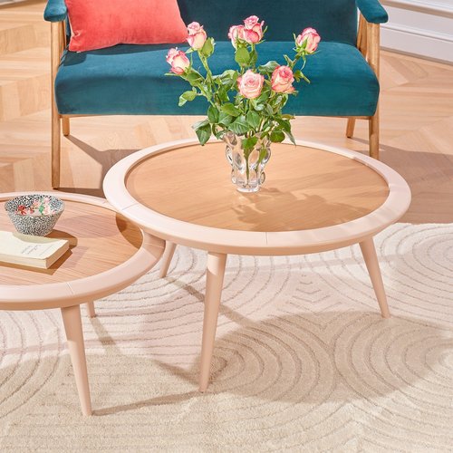 Table Basse Chêne incrusté - Œuvre n°11 - Les Ateliers Brizepierre